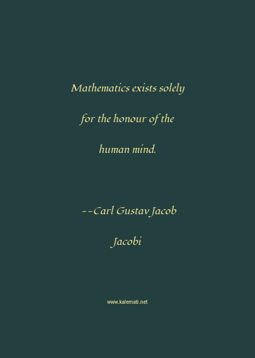 Carl Gustav Jacob Jacobi Quotes - Thoughts And Sayings | Carl Gustav Jacob  Jacobi Quote Pictures